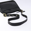 Coach Shoulder Bag Leather Black Gold Auth am8902-7