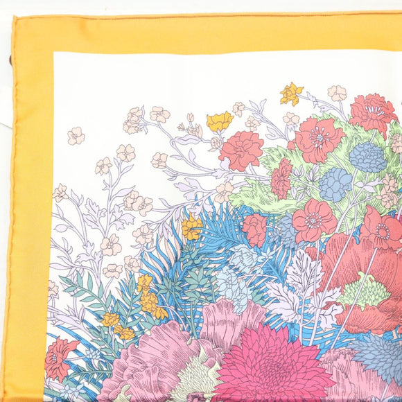 HERMES Carre 45 Scarf ""ROBE LEGERE"" Silk Orange Auth am8904