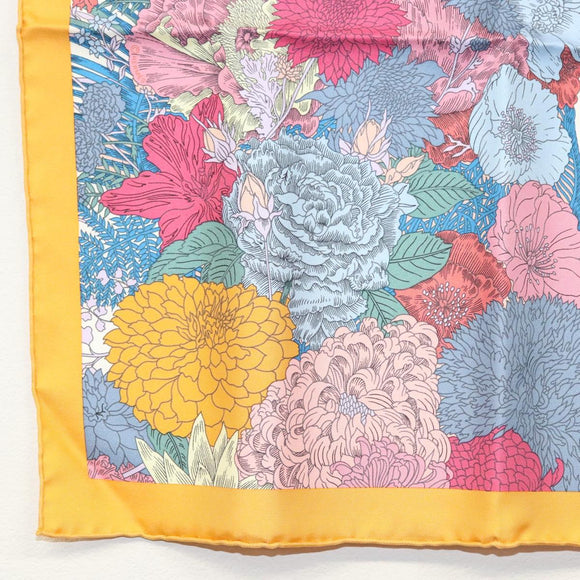 HERMES Carre 45 Scarf ""ROBE LEGERE"" Silk Orange Auth am8904