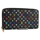 LOUIS VUITTON Monogram Multicolor Zippy Wallet Wallet Black M60243 Auth am8910V-1