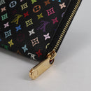 LOUIS VUITTON Monogram Multicolor Zippy Wallet Wallet Black M60243 Auth am8910V-17