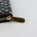 LOUIS VUITTON Monogram Multicolor Zippy Wallet Wallet Black M60243 Auth am8910V-7