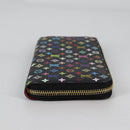 LOUIS VUITTON Monogram Multicolor Zippy Wallet Wallet Black M60243 Auth am8910V-4