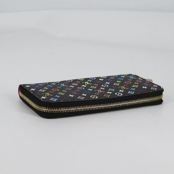 LOUIS VUITTON Monogram Multicolor Zippy Wallet Wallet Black M60243 Auth am8910V
