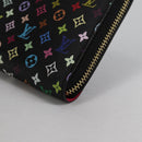 LOUIS VUITTON Monogram Multicolor Zippy Wallet Wallet Black M60243 Auth am8910V-15