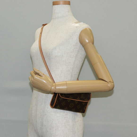 LOUIS VUITTON Monogram Pochette Florentine Waist Bag M51855 LV Auth am8911V