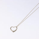 TIFFANY&Co. Open heart Necklace Ag925 Silver Auth am8914-4