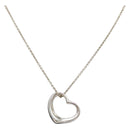 TIFFANY&Co. Open Heart Necklace Ag925 Silver Auth am8916-1