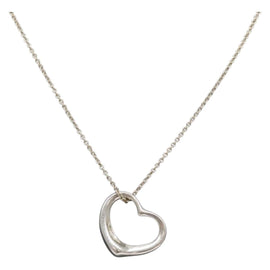 TIFFANY&Co. Open Heart Necklace Ag925 Silver Auth am8916