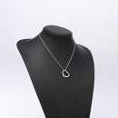 TIFFANY&Co. Open Heart Necklace Ag925 Silver Auth am8916-13