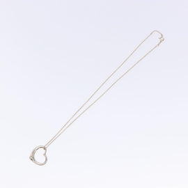 TIFFANY&Co. Open Heart Necklace Ag925 Silver Auth am8916 - 0