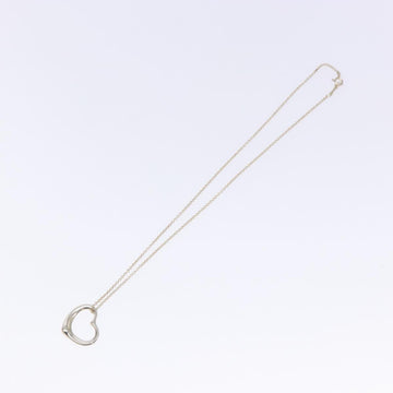 TIFFANY&Co. Open Heart Necklace Ag925 Silver Auth am8916 - 0