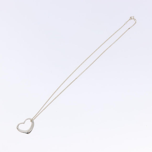 TIFFANY&Co. Open Heart Necklace Ag925 Silver Auth am8916