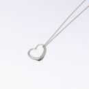 TIFFANY&Co. Open Heart Necklace Ag925 Silver Auth am8916-9