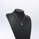 TIFFANY&Co. Open Heart Necklace Ag925 Silver Auth am8917-13