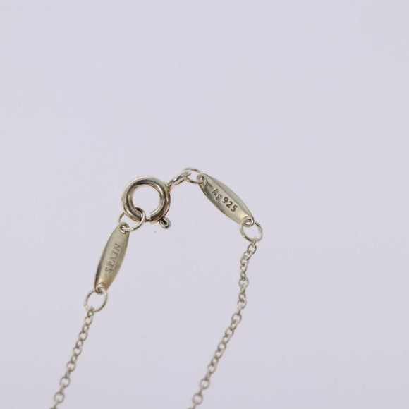 TIFFANY&Co. Open Heart Necklace Ag925 Silver Auth am8917