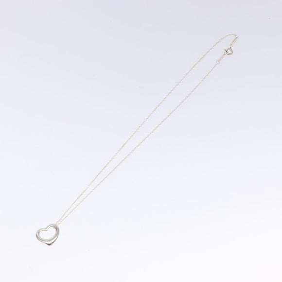 TIFFANY&Co. Open Heart Necklace Ag925 Silver Auth am8917