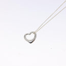 TIFFANY&Co. Open Heart Necklace Ag925 Silver Auth am8917-9