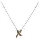 TIFFANY&Co. Kiss Cross Necklace Ag925 Silver Auth am8919-1