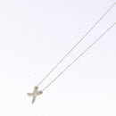 TIFFANY&Co. Kiss Cross Necklace Ag925 Silver Auth am8919-10