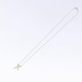 TIFFANY&Co. Kiss Cross Necklace Ag925 Silver Auth am8919 - 0