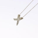 TIFFANY&Co. Kiss Cross Necklace Ag925 Silver Auth am8919-9