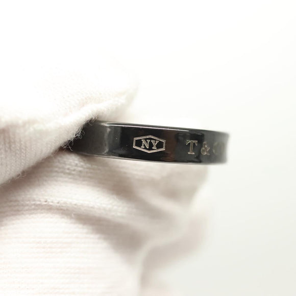 TIFFANY&Co. Ring Titanium Black Auth am8922V