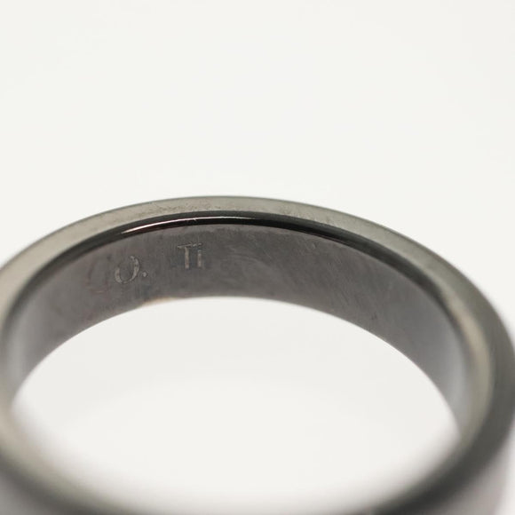 TIFFANY&Co. Ring Titanium Black Auth am8922V
