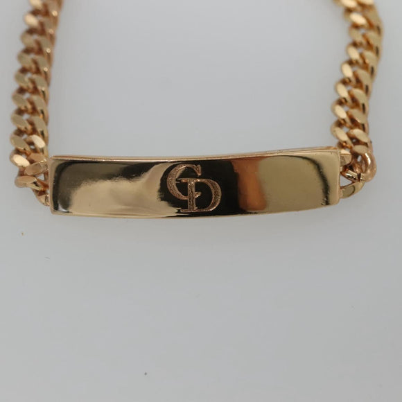 Christian Dior Bracelet Metal Gold Auth am8931