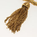 CHANEL COCO Mark Lava Fringe Brooch metal Gold CC Auth am8932V-4