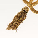 CHANEL COCO Mark Lava Fringe Brooch metal Gold CC Auth am8932V-6