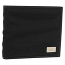 GUCCI Bifold Wallet Nylon Leather Black Silver Auth am8934-1