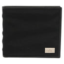 GUCCI Bifold Wallet Nylon Leather Black Silver Auth am8934-13