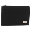 GUCCI Card Case Nylon Leather Black Silver 030 3661 1579 Auth am8935-1