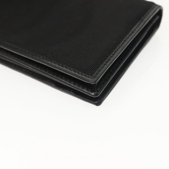 GUCCI Card Case Nylon Leather Black Silver 030 3661 1579 Auth am8935