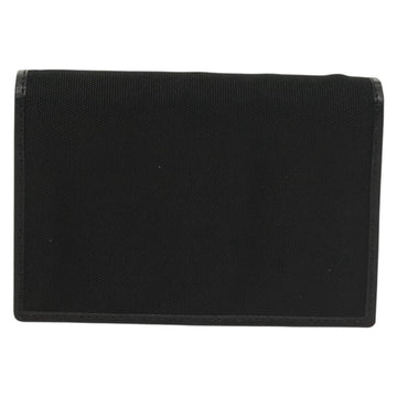 GUCCI Card Case Nylon Leather Black Silver 030 3661 1579 Auth am8935 - 0