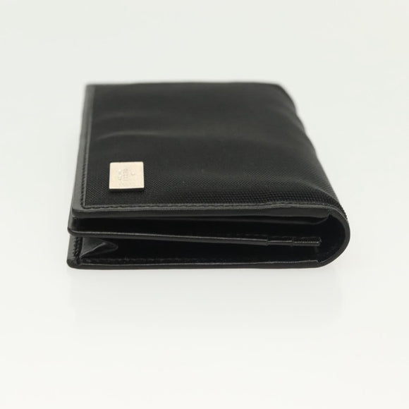 GUCCI Card Case Nylon Leather Black Silver 030 3661 1579 Auth am8935