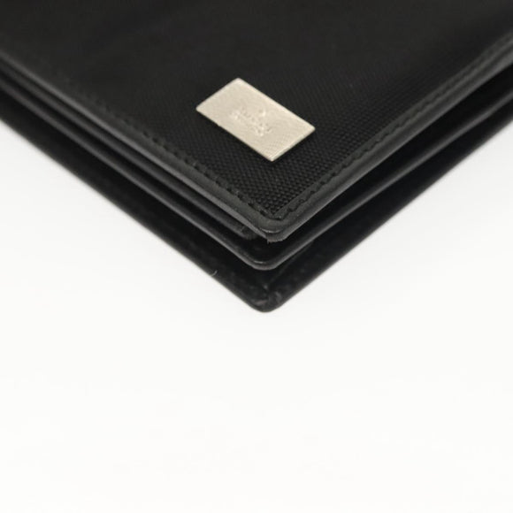 GUCCI Card Case Nylon Leather Black Silver 030 3661 1579 Auth am8935