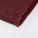 CHANEL Phone Case Caviar Skin Red Gold CC Auth am8937-10