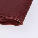 CHANEL Phone Case Caviar Skin Red Gold CC Auth am8937-13