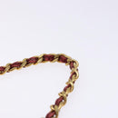 CHANEL Phone Case Caviar Skin Red Gold CC Auth am8937-8