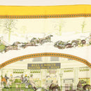 HERMES Carre 90 Scarf ""BULL＆MOUTH WESTERN COACH OFFICE"" Silk Auth am8938-3