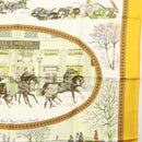HERMES Carre 90 Scarf ""BULL＆MOUTH WESTERN COACH OFFICE"" Silk Auth am8938-7