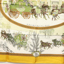 HERMES Carre 90 Scarf ""BULL＆MOUTH WESTERN COACH OFFICE"" Silk Auth am8938-9