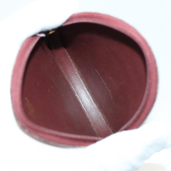 CARTIER Must Line Wallet Leather 4Set Bordeaux Gold black Auth am8945