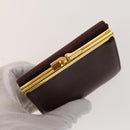 CARTIER Must Line Wallet Leather 4Set Bordeaux Gold black Auth am8945-17