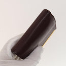 CARTIER Must Line Wallet Leather 4Set Bordeaux Gold black Auth am8945-18