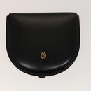 CARTIER Must Line Wallet Leather 4Set Bordeaux Gold black Auth am8945-2