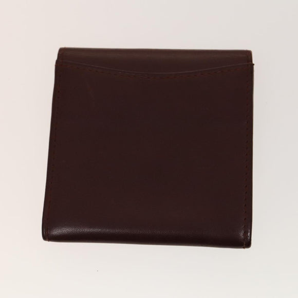 CARTIER Must Line Wallet Leather 4Set Bordeaux Gold black Auth am8945