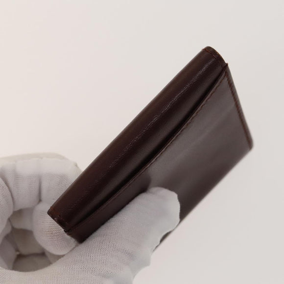 CARTIER Must Line Wallet Leather 4Set Bordeaux Gold black Auth am8945